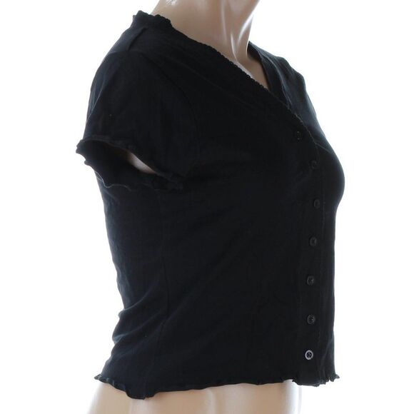 cropped button up top Juniors Medium by Eye Candy NWT - Picture 9 of 9